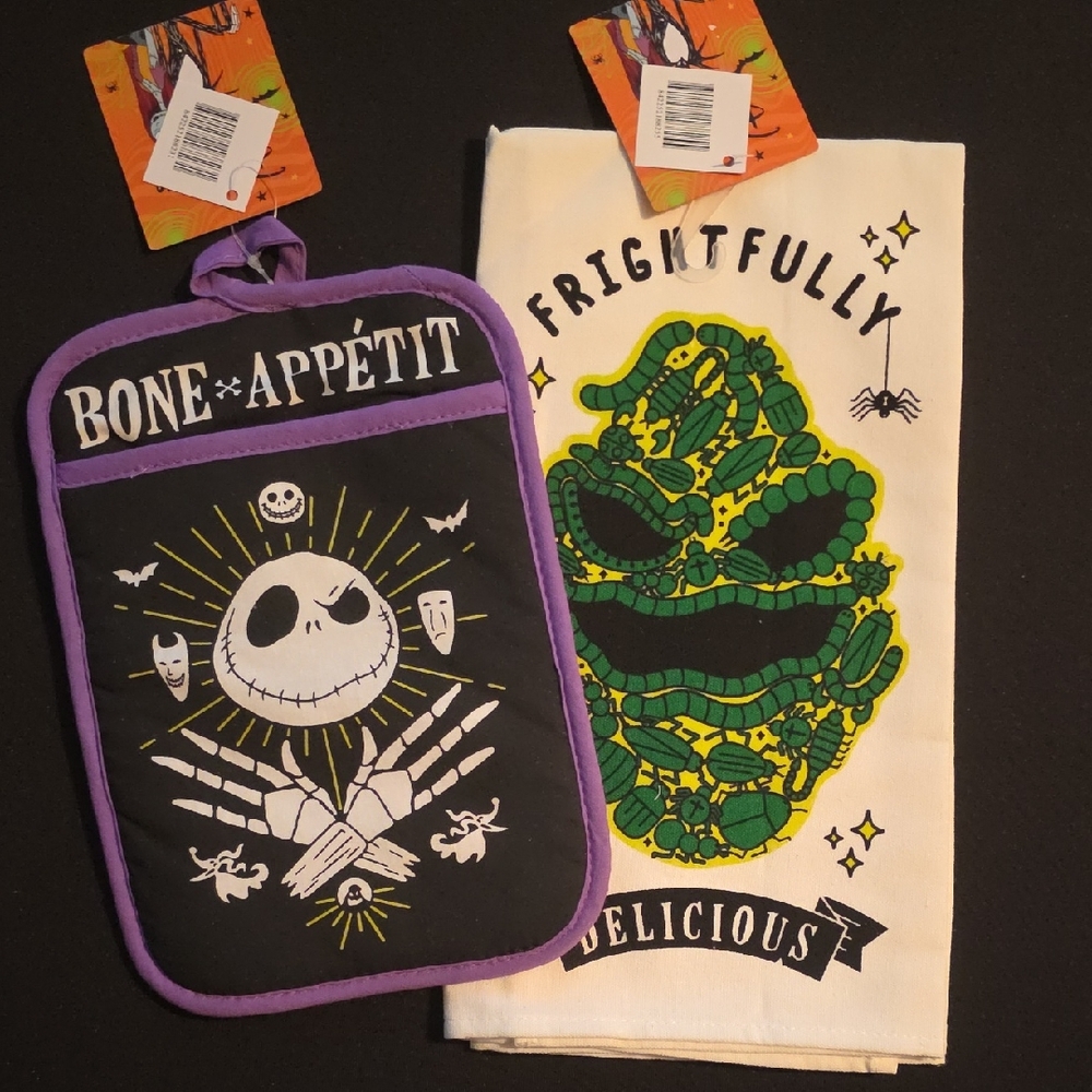 Nightmare Before Christmas Jack And Oogie Boogie Kitchen Set NEW